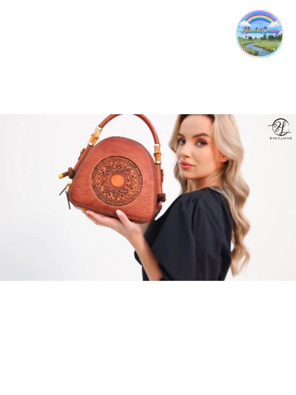 Genuine Leather Satchel Handbag Top Handle Organizer Shoulder Bag Ladies Purse - Picture 6 of 6